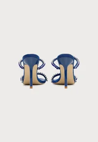 ALBA - High heeled sandals - blue satin 3