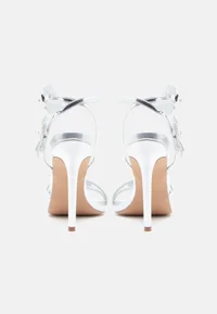High heeled sandals - silver-coloured 3