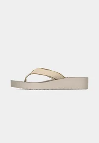 MONOGRAM MID WEDGE - T-bar sandals - rich walnut 2