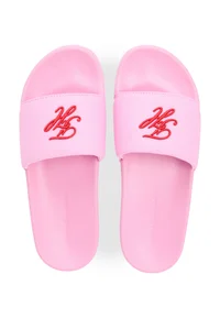 LOGO EMBROIDERY CANVAS POOL SLIDES - Pool slides - rose petal 4