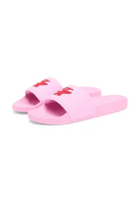 LOGO EMBROIDERY CANVAS POOL SLIDES - Pool slides - rose petal 2