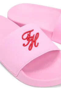 LOGO EMBROIDERY CANVAS POOL SLIDES - Pool slides - rose petal 6