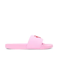 LOGO EMBROIDERY CANVAS POOL SLIDES - Pool slides - rose petal 5