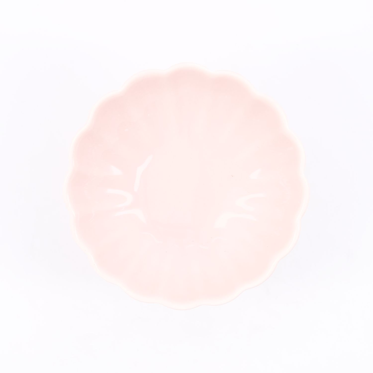 Blush Pink Fluted Ceramic Pedestal Bowl 2