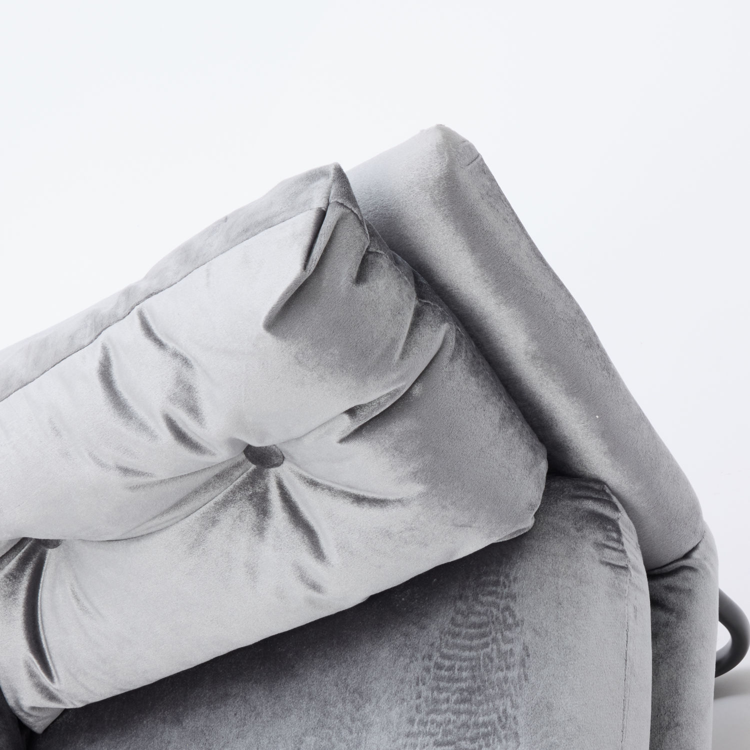 Luxury Velvet Raised Pet Sofa Bed - Grey 2