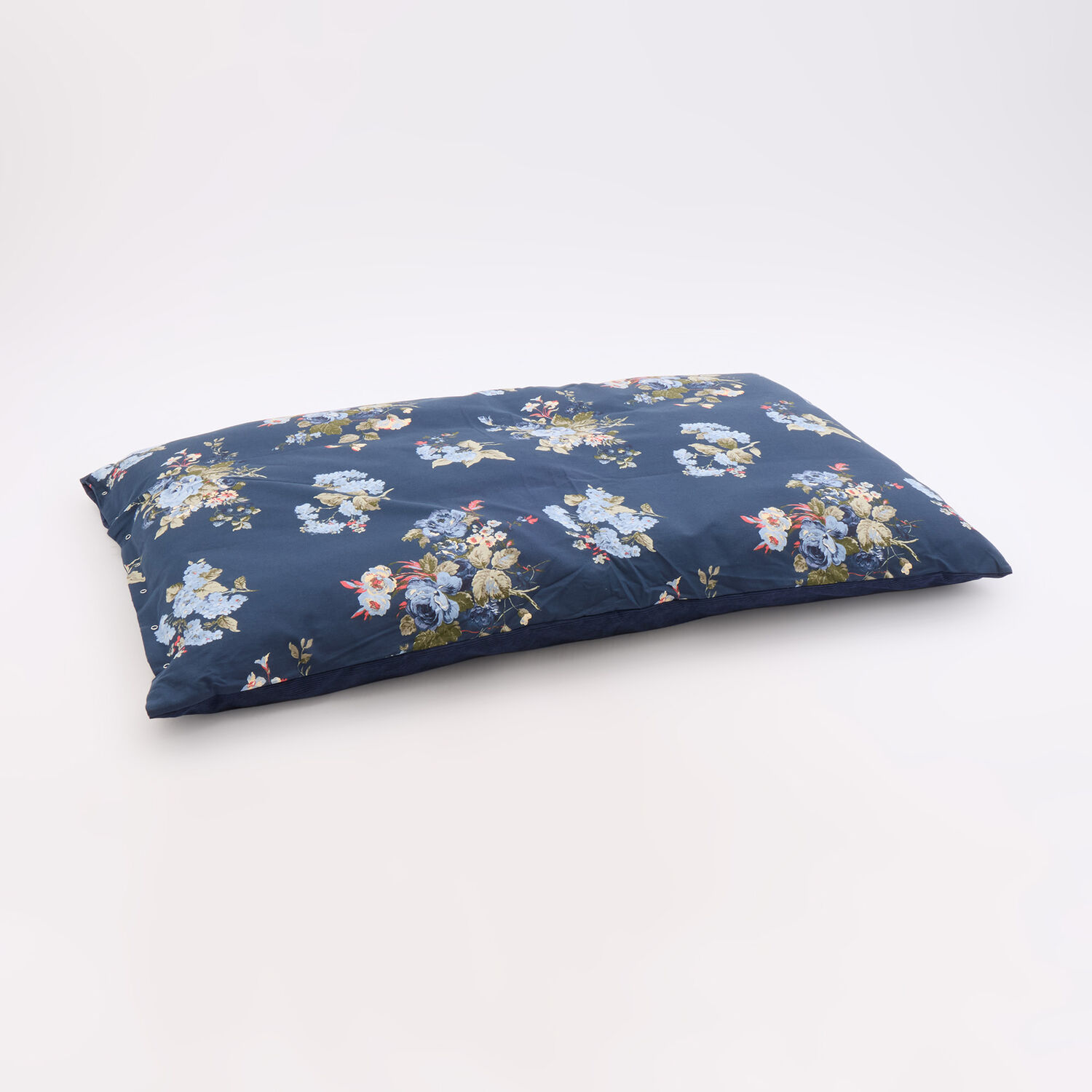 Floral Rectangular Pet Mattress Bed - Navy Blue