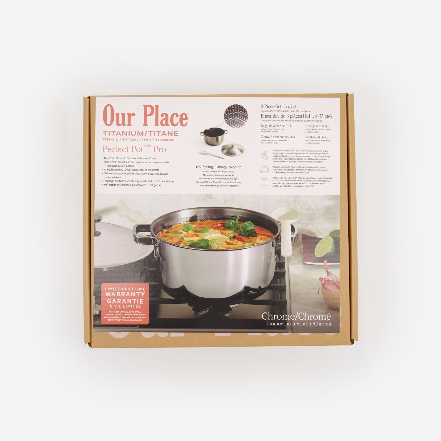 Stainless Steel Soup Tureen with Lid and Serving Spoon 2
